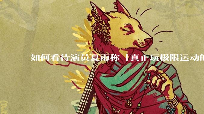 如何看待演员夏雨称「真正玩极限运动的都是胆小的人」，如何理解这一观点？