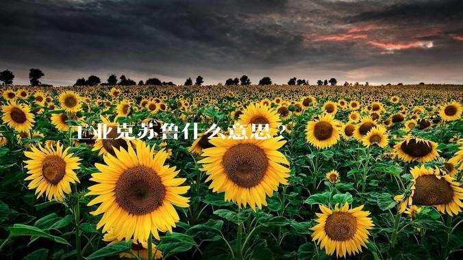 工业克苏鲁什么意思?