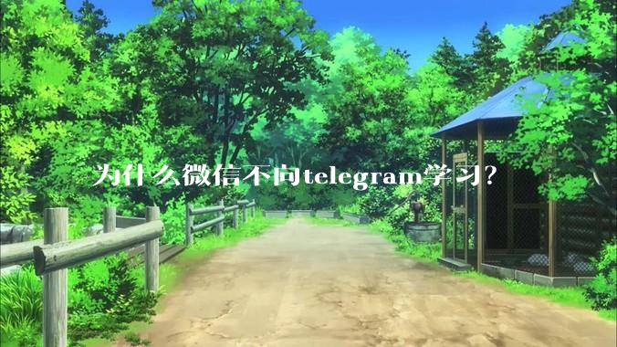 为什么微信不向telegram学习？