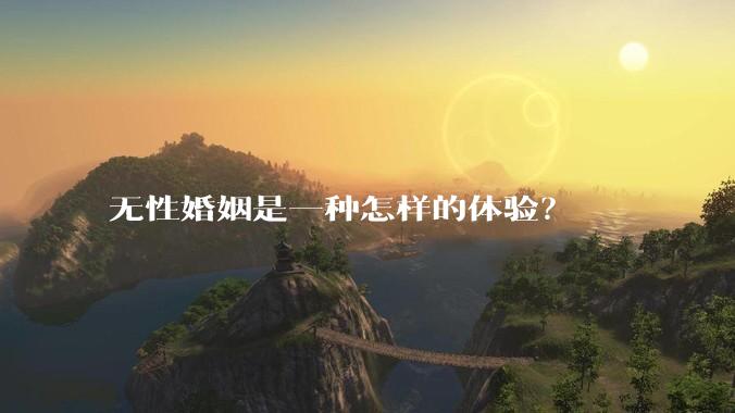 无性婚姻是一种怎样的体验？