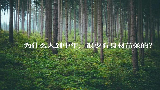 为什么人到中年，很少有身材苗条的？