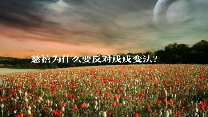 慈禧为什么要反对戊戌变法？