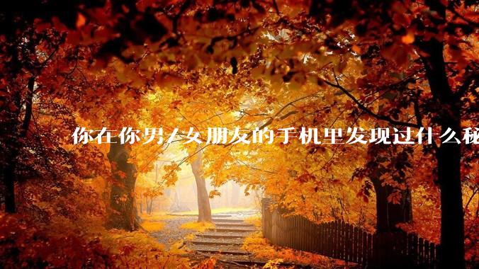 你在你男/女朋友的手机里发现过什么秘密？