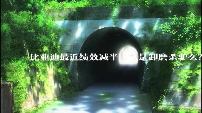 比亚迪最近绩效减半，这是卸磨杀驴么？