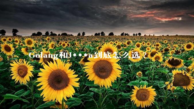 Golang和J***a到底怎么选?